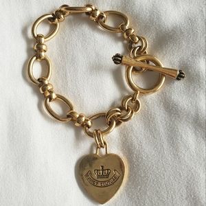 100% Authentic USED Gold Juicy Couture Gold Charm Bracelet Y2K Vintage